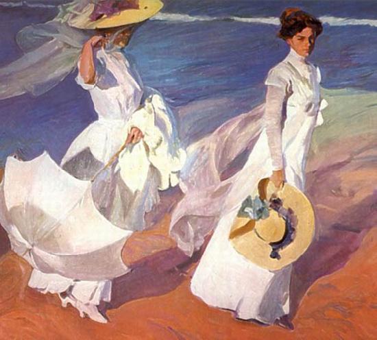 Joaquin Sorolla Walk on the Beach,